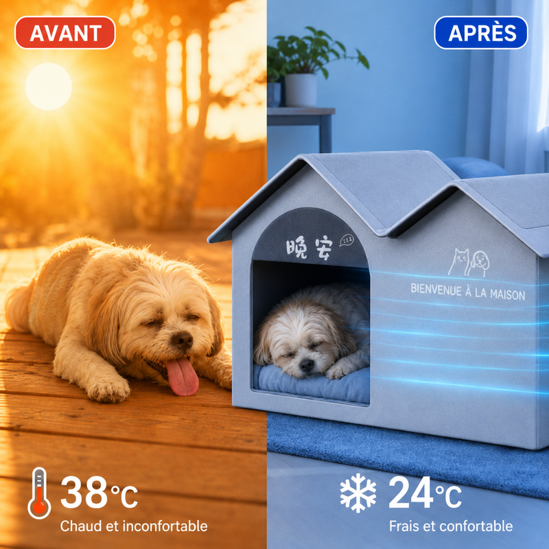 Niche Rafraîchissante Confort Été Animaux